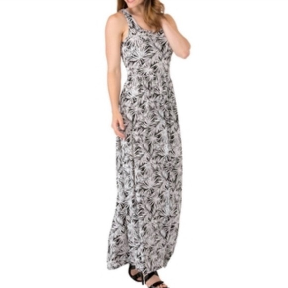 Michael Kors Pompano Palm Leaf Back Twist Maxi. - Picture 3 of 9